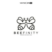 Honig Biene Tiere Logo Symbol Vektor Illustration
