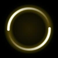 Gold fließend Beleuchtung Kreis vektor