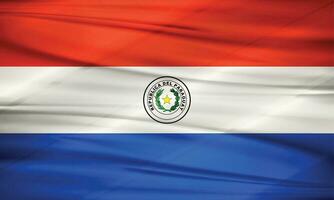 Illustration von Paraguay Flagge und editierbar Vektor Paraguay Land Flagge