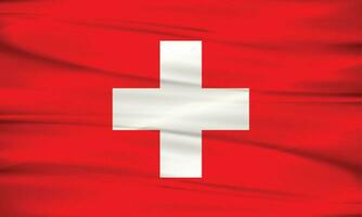 Illustration von Schweiz Flagge und editierbar Vektor Schweiz Land Flagge