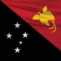 Illustration von Papua Neu Guinea Flagge und editierbar Vektor Papua Neu Guinea Land Flagge