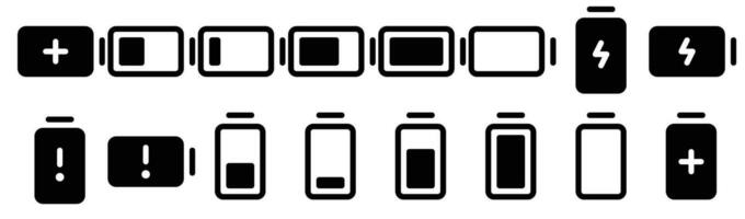 Batterie Symbol Vektor Illustration. Batterie Laden Zeichen und Symbol. Batterie aufladen Niveau