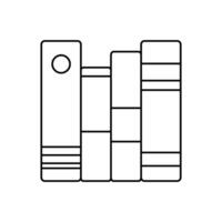 Bücher Symbol Vektor. Bibliothek Illustration unterzeichnen. Archiv Symbol. Lehrbücher Logo. vektor