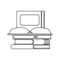 Bücher Symbol Vektor. Bibliothek Illustration unterzeichnen. Archiv Symbol. Lehrbücher Logo. vektor