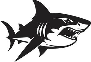 Haie Behörde aufgedeckt ikonisch Emblem Design Küsten Dominanz entfesselt Logo Symbol Vektor