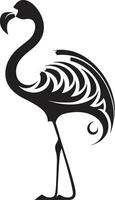 elegant avian symbol vektor flamingo ikon avian nåd flamingo logotyp design