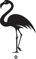 graciös avian hållning vektor flamingo ikon avian skönhet flamingo logotyp design