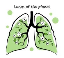 växter är de lungor av de planet vektor