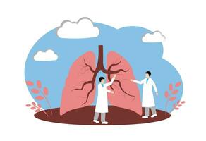 Pulmologie. Medizin. Lunge Krankheiten. Ärzte vektor