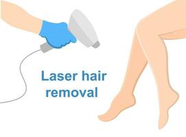 laser hår avlägsnande. ben hår avlägsnande vektor
