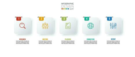 Infografik-Vorlage Geschäftskonzept mit Schritt. vektor