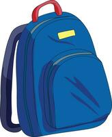 ein Blau Schule Tasche vektor