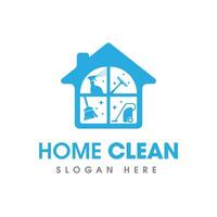 hus rengöring service företag logotyp symbol ikon design mall vektor