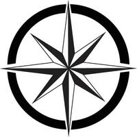 compas ikon isolerat på vit vektor