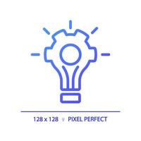 2d Pixel perfekt Gradient Problem lösen Symbol, isoliert Vektor, dünn Linie lila Illustration Darstellen Sanft Fähigkeiten. vektor