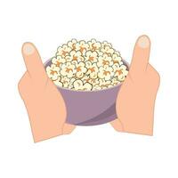 popcorn i hand illustration vektor