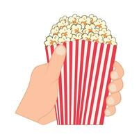 popcorn i hand illustration vektor