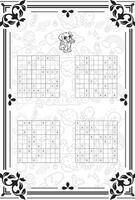 vektor uppsättning av sudoku spel pussel med tal