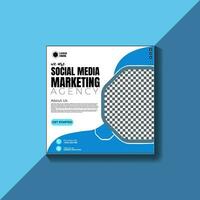 social media marknadsföring affisch mall för företag vektor