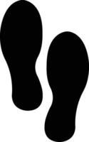 fotspår mänsklig ikon i platt silhuett, isolerat på sko sulor skriva ut stövlar, bebis, man, kvinnor fot skriva ut trampa intryck ikon barfota. vektor för appar, hemsida