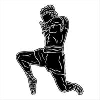 muay thai vektor illustration