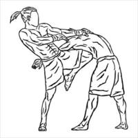 muay thai vektor illustration