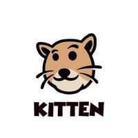 katter huvud maskot logotyp design vektor