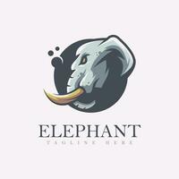 elefant mall design logotyp. vektor