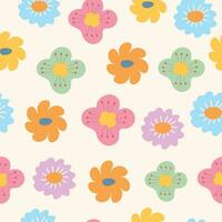 Blumen- Hintergrund mit süß Blumen. bunt Blumen- nahtlos Hintergrund. vektor