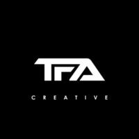 tfa Brief Initiale Logo Design Vorlage Vektor Illustration