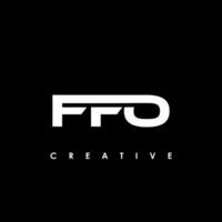 ffo brev första logotyp design mall vektor illustration