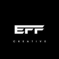 eff brev första logotyp design mall vektor illustration