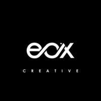 eox brev första logotyp design mall vektor illustration