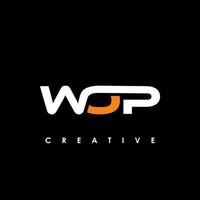 wop Brief Initiale Logo Design Vorlage Vektor Illustration