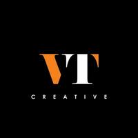 vt Brief Initiale Logo Design Vorlage Vektor Illustration