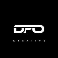 dfo brev första logotyp design mall vektor illustration