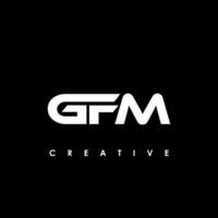 gfm brev första logotyp design mall vektor illustration