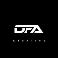 dfa Brief Initiale Logo Design Vorlage Vektor Illustration