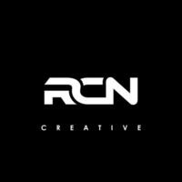 rcn Brief Initiale Logo Design Vorlage Vektor Illustration