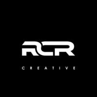 rcr brev första logotyp design mall vektor illustration