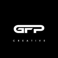 gfp brev första logotyp design mall vektor illustration