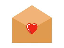 Liebe Brief zum Valentinstag Tag Dekoration vektor