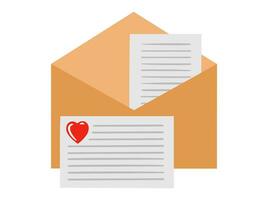 Valentinsgrüße Tag Herz Brief Illustration vektor