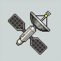 Pixel Kunst Illustration Raum Satellit. pixelig Satellit. Raum Satellit pixelig zum das Pixel Kunst Spiel und Symbol zum Webseite und Video Spiel. alt Schule retro. vektor