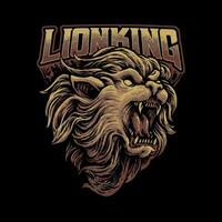 lejon vild kung huvud illustration vektor