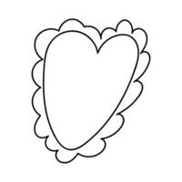 einfach Gekritzel Herz. Hand gezeichnet Herz isoliert auf Weiß Hintergrund. Symbol von Valentinstag Tag. Vektor Illustration.