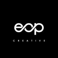 eop brev första logotyp design mall vektor illustration