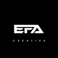 efa Brief Initiale Logo Design Vorlage Vektor Illustration