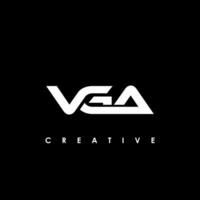 vga Brief Initiale Logo Design Vorlage Vektor Illustration