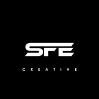 sfe Brief Initiale Logo Design Vorlage Vektor Illustration